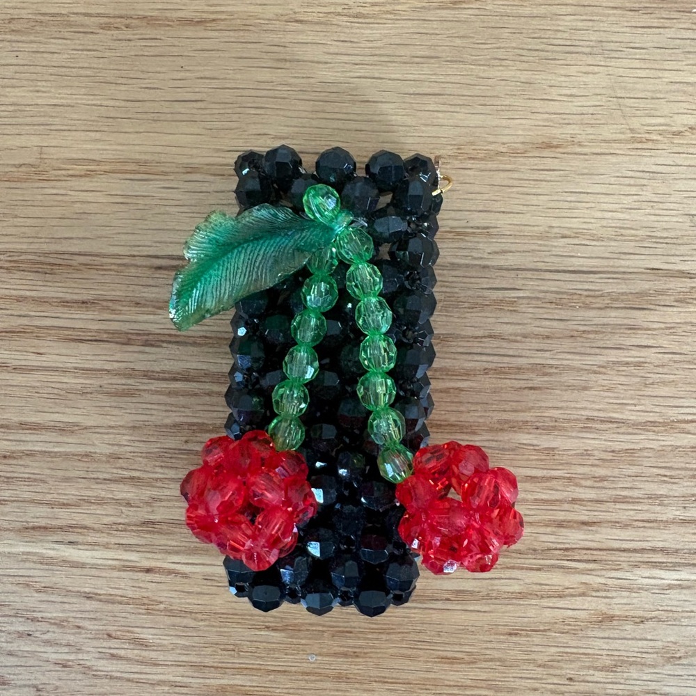 Susan Alexandra Beaded Cherry Lighter Holder